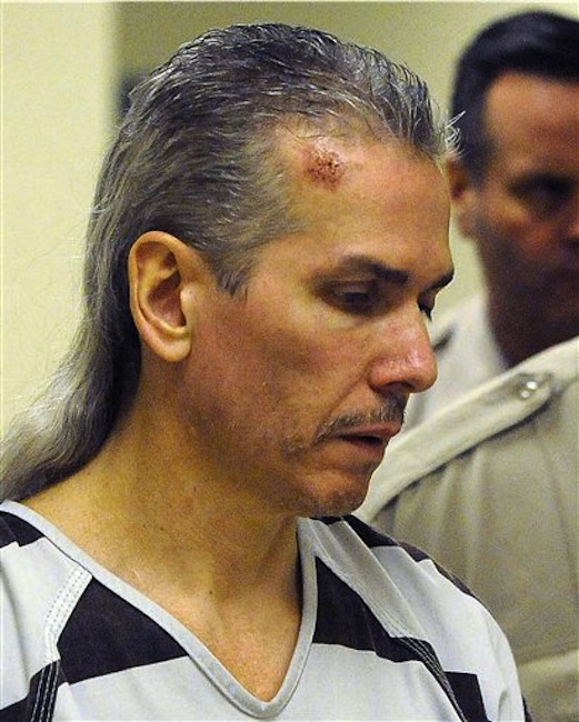 This April 13, 2011, file photo shows Rodney Berget, now awaiting execution for bludgeoning a prison guard to death with a pipe during an attempted escape, in Sioux Falls, S.D. For Berget's immediate family, his fate is somewhat familiar. He is the second member of the clan to be sentenced to death. His older brother, Roger Berget, spent 13 years on Oklahoma's death row until his execution in 2000 at age 39.