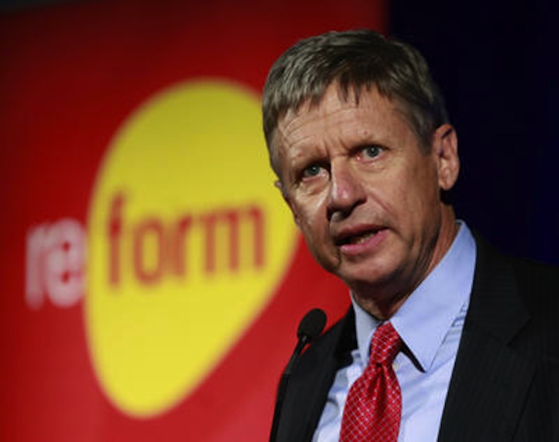 Former New Mexico Gov. Gary Johnson, who is now the Libertarian Party's official nominee for the Presidency of the United States. (AP Photo)