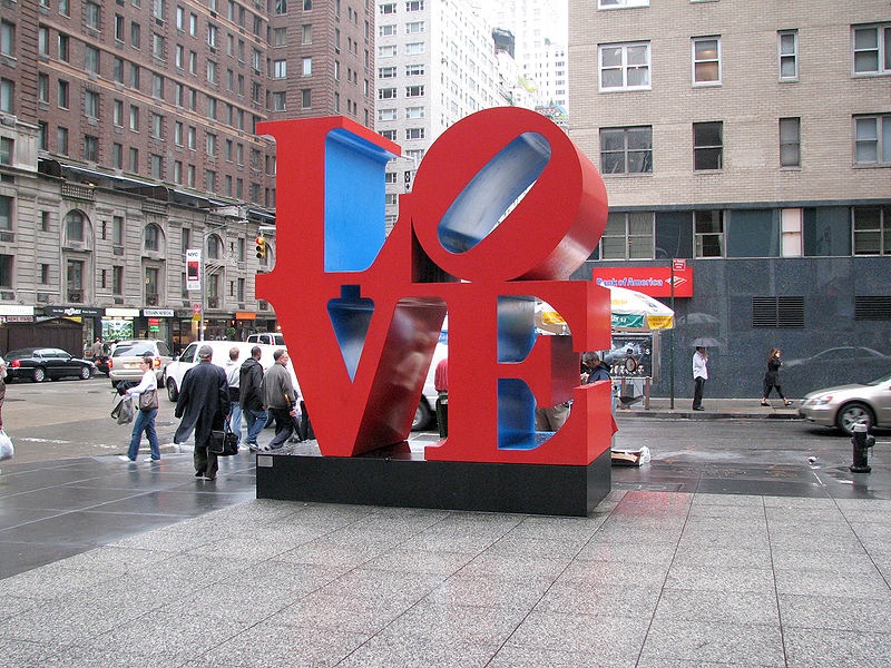 One of Robert Indiana's LOVE sculptures in New York City.