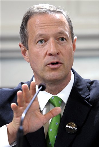 Maryland Gov. Martin O'Malley speaks before a bill signing ceremony at the State House in Annapolis on May 2.