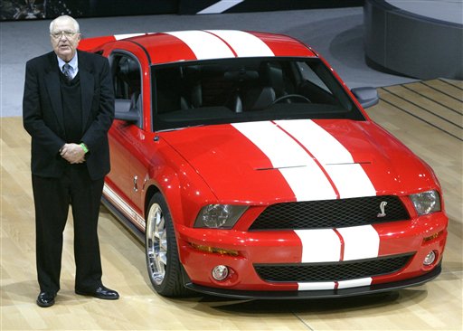 Carroll Shelby stands next to the 2006 Ford Shelby Cobra GT500 at the New York Auto Show in this 2005 photo,