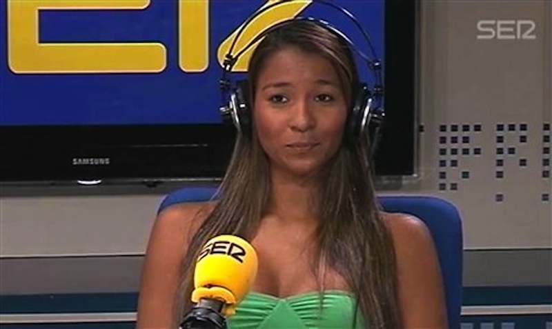 This Friday, May 4, 2012 frame grab taken from the Spanish radio station Cadena SER website shows Dania Londono Suarez during an interview at an undisclosed location. (AP Photo/Cadena SER)
