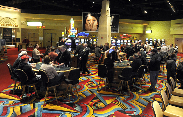 The first day of table games at Hollywood Casino in Bangor on Friday, March 16, 2012. The casino said it's now added two extra poker tables because of high demand.