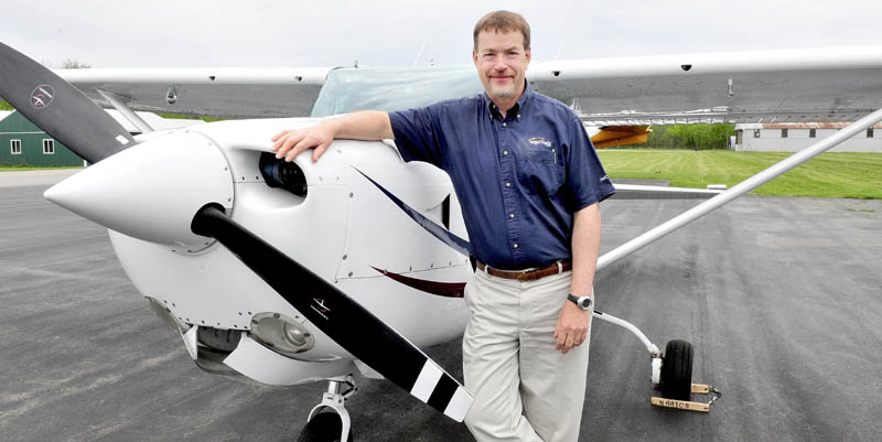 Pilot John Marden of Belgrade beside his plane that he uses as a member of the Angel Flight NE organization that offers free flights for medical patients.