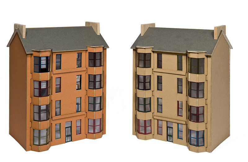 Glasgow Tenement models from Scottish designers Franki Finch and Beth Fouracre.