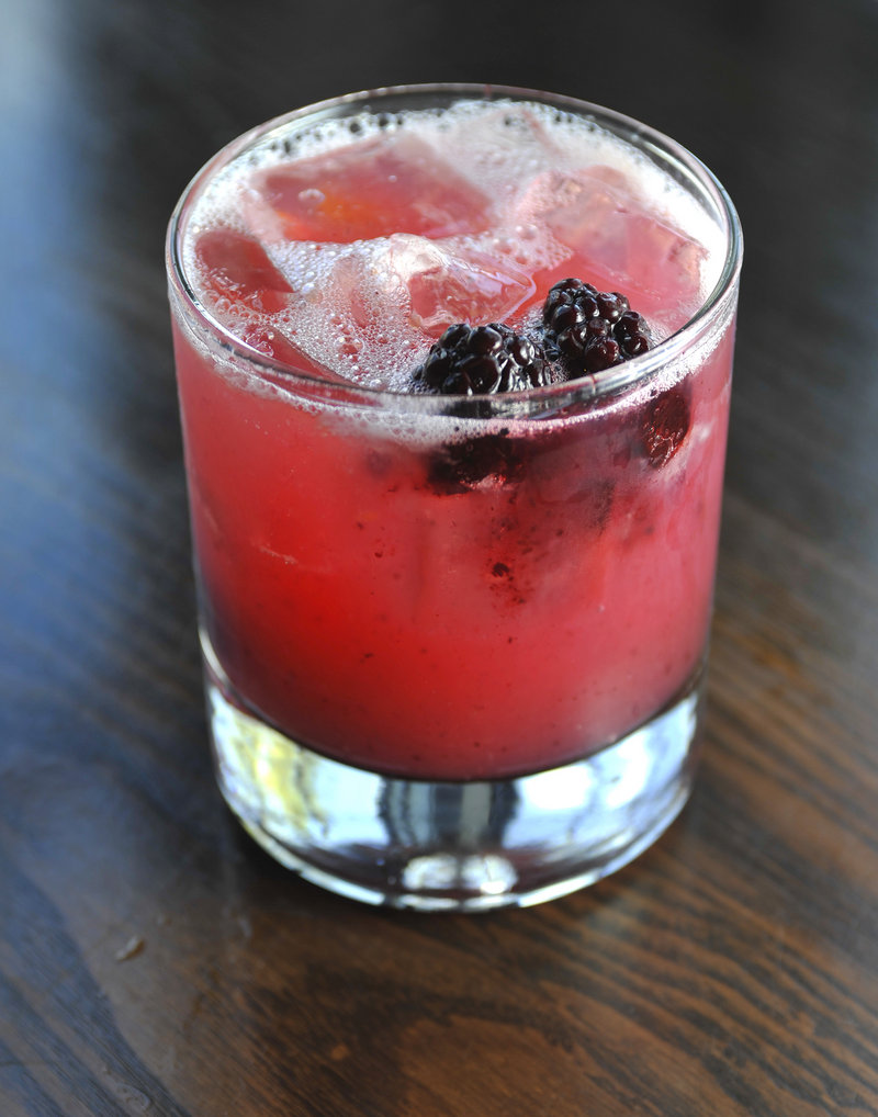 The Mariposa is made with agave tequila, muddled orange, fresh blackberries and freshly squeezed lime juice.