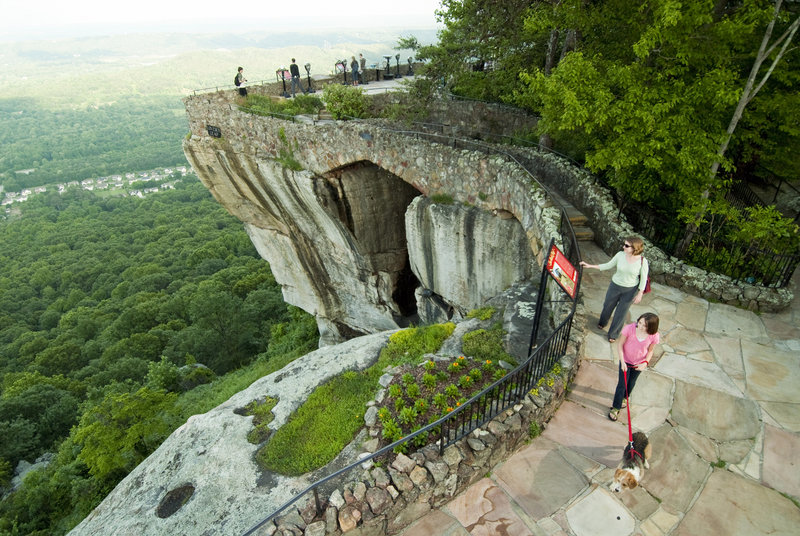 Lover’s Leap is one of the well-known scenic spots along the Enchanted Trail at Rock City in Lookout Mountain, Ga. Rock City is celebrating its 80th year.