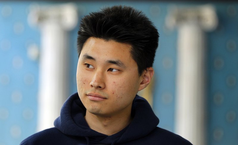 Daniel Chong discusses his detention by the DEA during a news conference in San Diego. The 24-year-old engineering student said he had to drink his own urine to survive after federal drug agents put him in a holding cell and forgot about him for days.