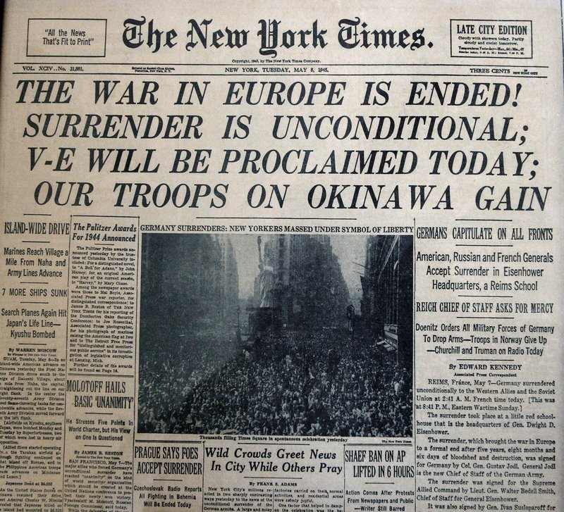 The May 8, 1945, New York Times