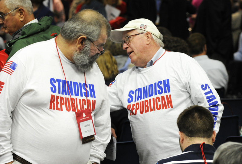 The town of Standish was represented Saturday by Lester Ordway, Will Hamilton and others wearing custom-made T-shirts.