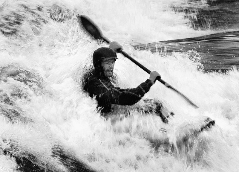 Stu Johnson of Lewiston kayaks the Saco River in 2008. A reader endorses a proposal to create a passage for kayakers at the Saccarappa Falls on the Presumpscot River in Westbrook.
