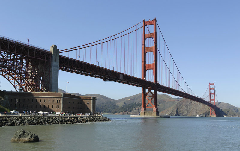 The bridge boasts several notable pop-culture references, including appearances in the movie “Vertigo” and on the cover of Rolling Stone magazine. It’s accessible to cars, bikes, runners and walkers.