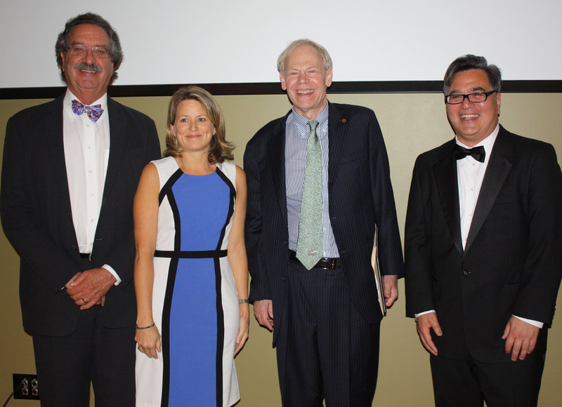 With honorees S. Donald Sussman, left, and Earle G. Shettleworth Jr., second from right, are trustees and Art Honors co-chairs Margaret O'Keefe and Andres Verzosa.