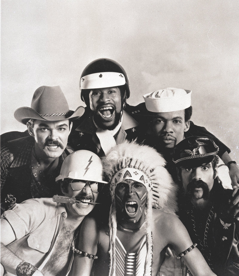In this 1979 photo, the Village People are: on bottom, right to left, Glenn M. Hughes, Felipe Rose and David Hodo; on top, right to left, Alex Briley, Victor Willis and Randy Jones.