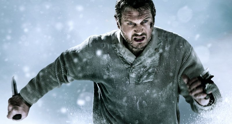 Liam Neeson displays his action-hero chops in “The Grey.”