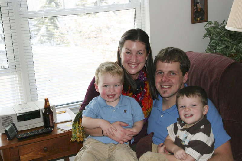 Moses and Amber Gerry with their sons, Mason and Weston.