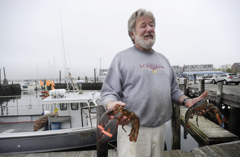 Peter McAleney of New Meadows Lobster in Portland says ocean currents and a dearth of nor’easters have contributed to warmer ocean temperatures in parts of the Gulf of Maine.
