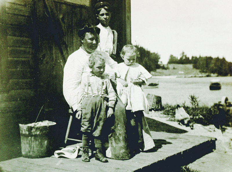 The Murphy family poses on Malaga Island in 1910.