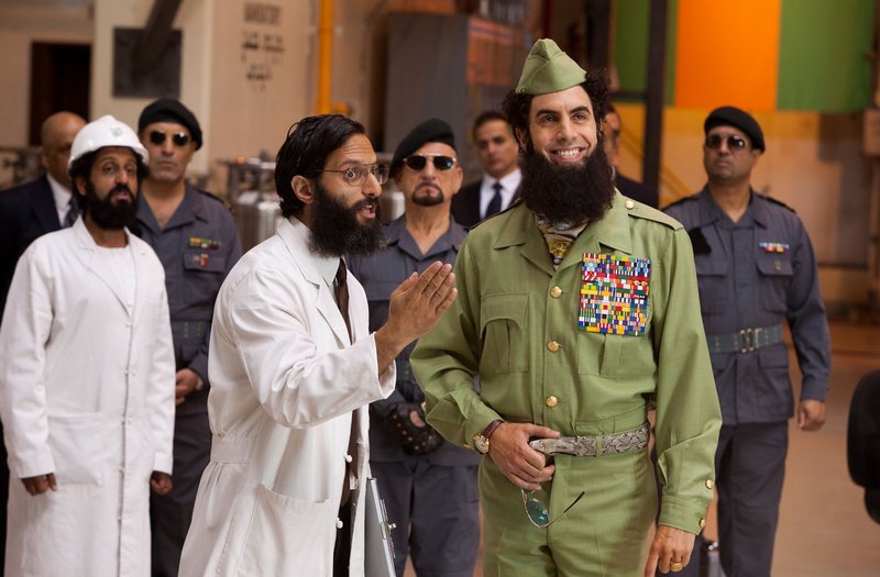 Sacha Baron Cohen plays General-Admiral Aladeen, right, dictator-for-life of the North African nation of Wadiya in the new comedy, "The Dictator."