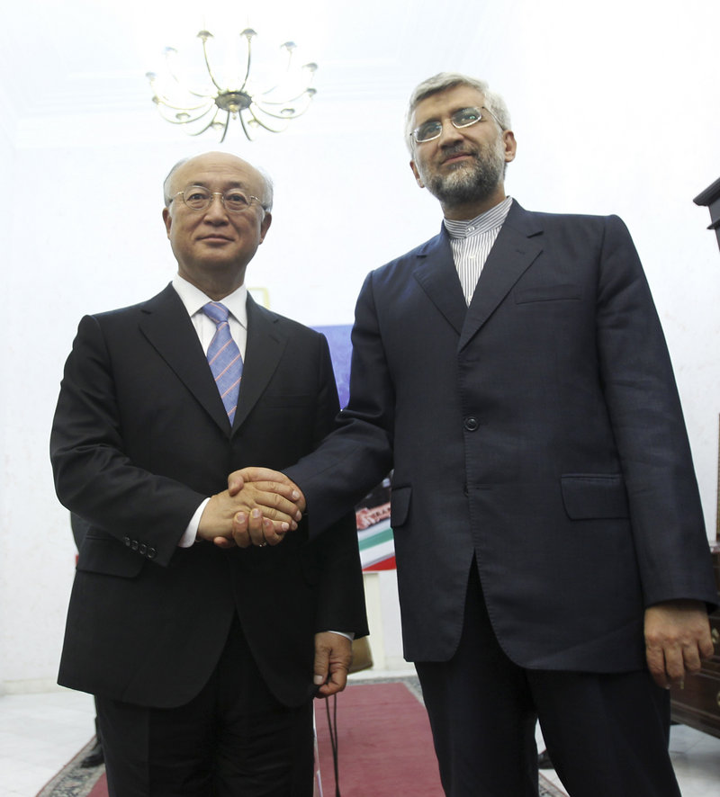Saeed Jalili and Yukiya Amano