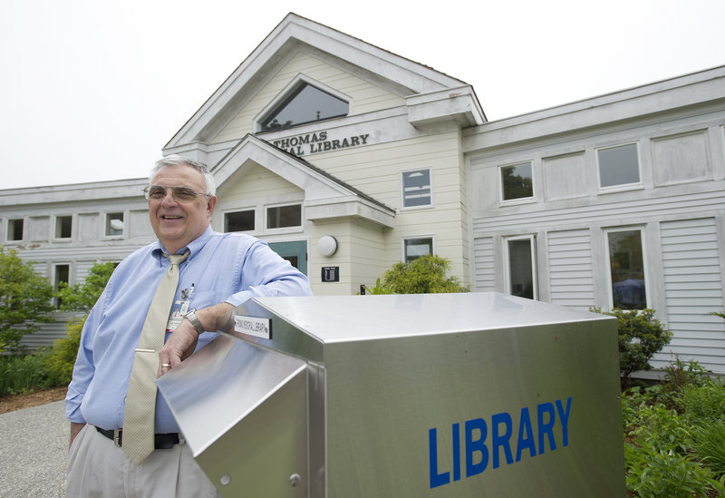 During his nearly 17 years as director of Cape Elizabeth’s library, Jay Scherma has had to deal with numerous repair problems in the aging building. Overall, he says, it’s an exciting time for libraries as materials become digitized and libraries work to expand access to books.