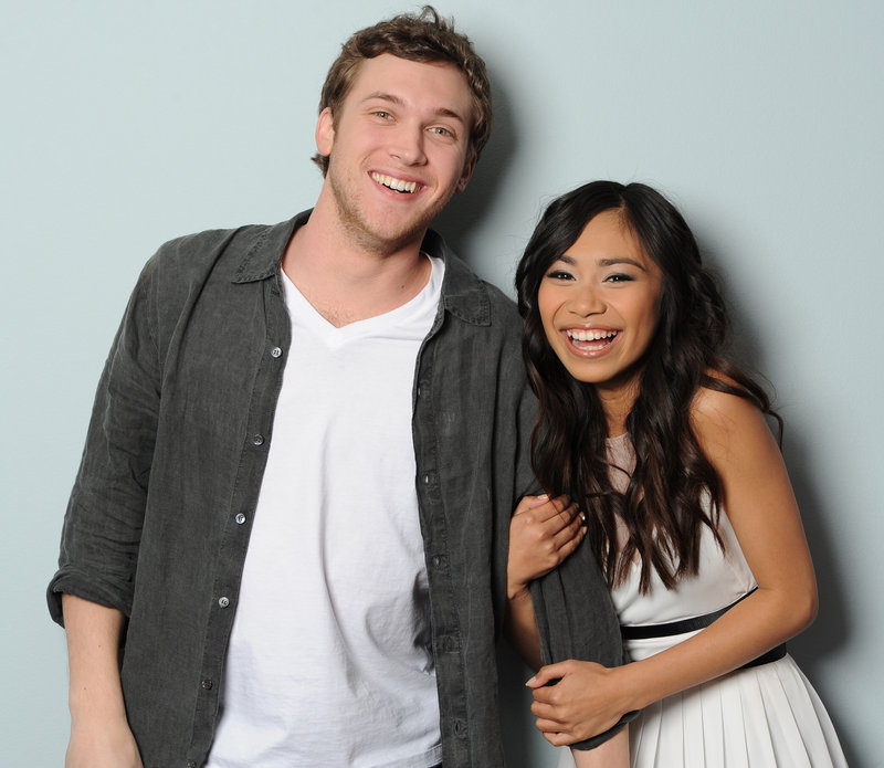 “American Idol” finalists Phillip Phillips and Jessica Sanchez are shown in this photo provided by Fox.
