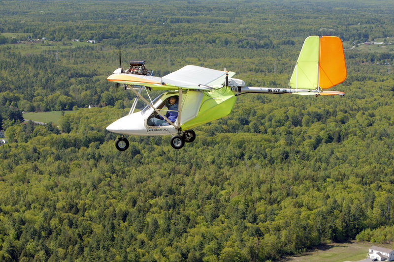 Shawn Moody flies an experimental aircraft over Gorham . “Everything looks so different from the air,” says Moody, who’s been flying for 20 years. “You really see it for what it is.”