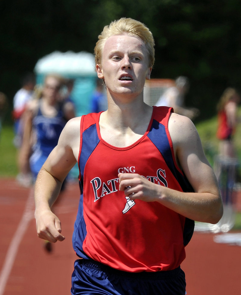 Will Shafer of Gray-New Gloucester won the boys' 1,600 meters Saturday at the WMC championships. Shafer ran 4:19.76.
