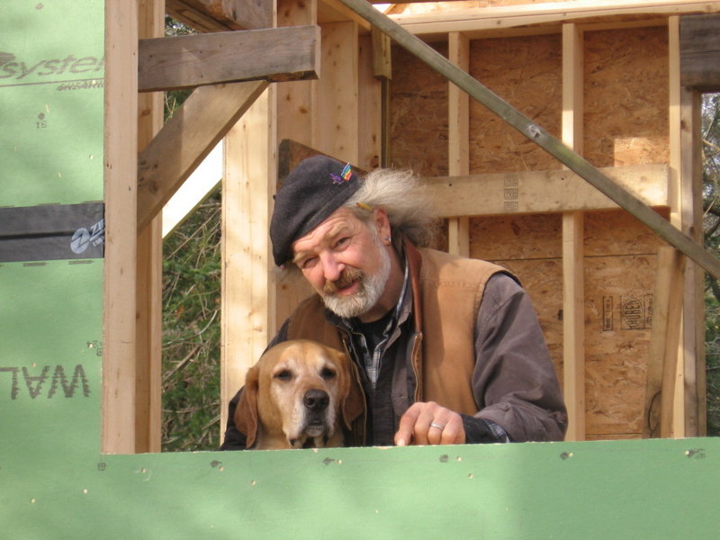 Michael Macklin, shown with Murphy the dog, was a carpenter, poet and teacher.