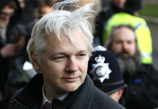 Julian Assange, WikiLeaks founder, arrives at the Supreme Court in London in this Feb. 1, 2012, photo. He has since take refuge at the Ecuadorean Embassy.