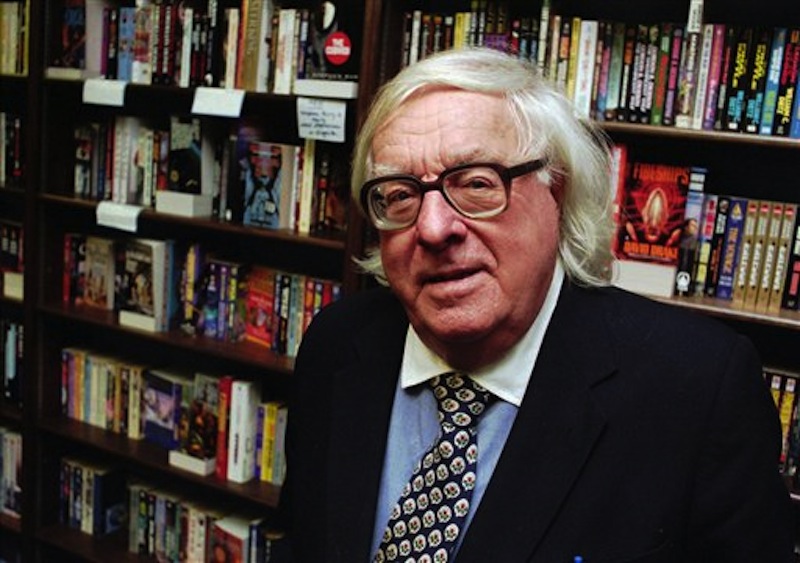 This Jan. 29, 1997 file photo shows author Ray Bradbury at a signing for his book "Quicker Than The Eye" in Cupertino, Calif. Bradbury, who wrote everything from science-fiction and mystery to humor, died Tuesday, June 5, 2012 in Southern California. He was 91. (AP Photo/Steve Castillo, file)