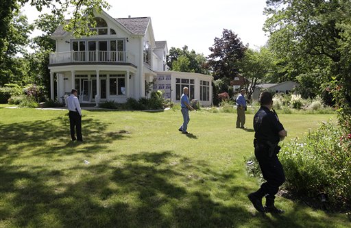 Police search the home of Dr. Timothy Jorden in Hamburg, N.Y., on Thursday.