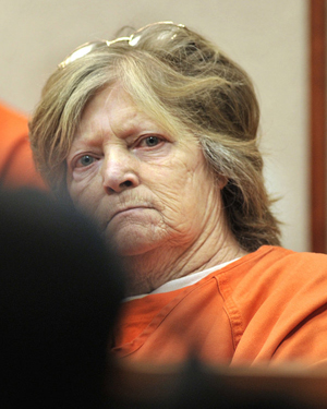 Carol Field, of Standish, appears in Cumberland County Court to face charges of arson in this Jan. 11, 2012, photo.