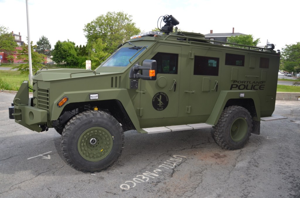 Portland's new armored rescue vehicle, the Bearcat, can be used as a shield to protect officers in hostage situations, standoffs, or when dealing with an armed shooter.