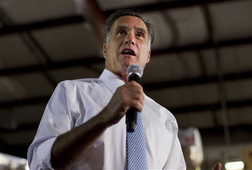 Republican presidential candidate Mitt Romney speaks during a campaign stop in Fort Worth, Texas, on Tuesday.