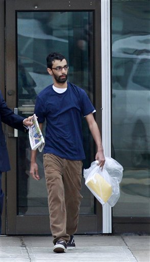 Dharun Ravi, 20, walks out of Middlesex County jail in North Brunswick, N.J., today, after serving 20 days of a 30-day sentence.