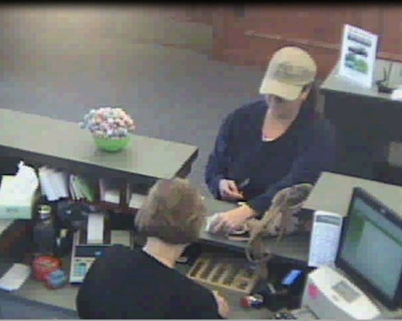 This police photo shows an image of the woman who robbed the Kennebunk Savings Bank located at Hannaford Drive in York on May 29.