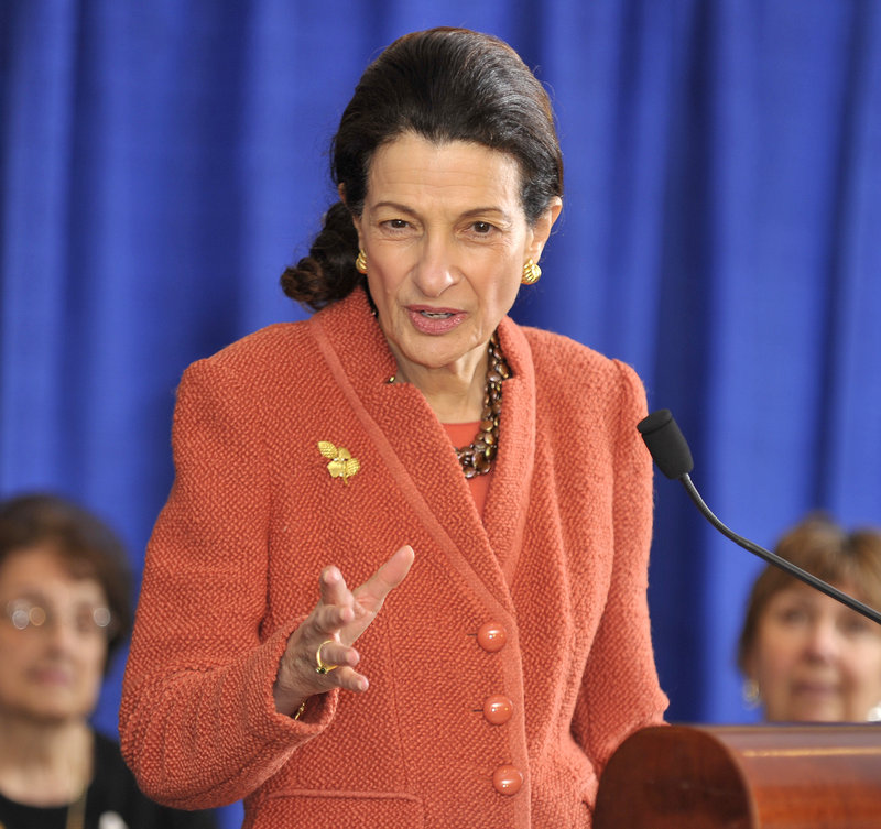 U.S. Sen. Olympia Snowe talks to the media about her decision not to run for another term on March 2. Charlie Summers is now seeking her Senate seat.