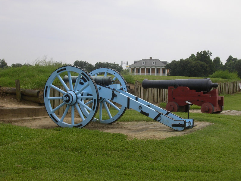 The ramparts of the Chalmette Battlefield, site of the 1815 Battle of New Orleans.