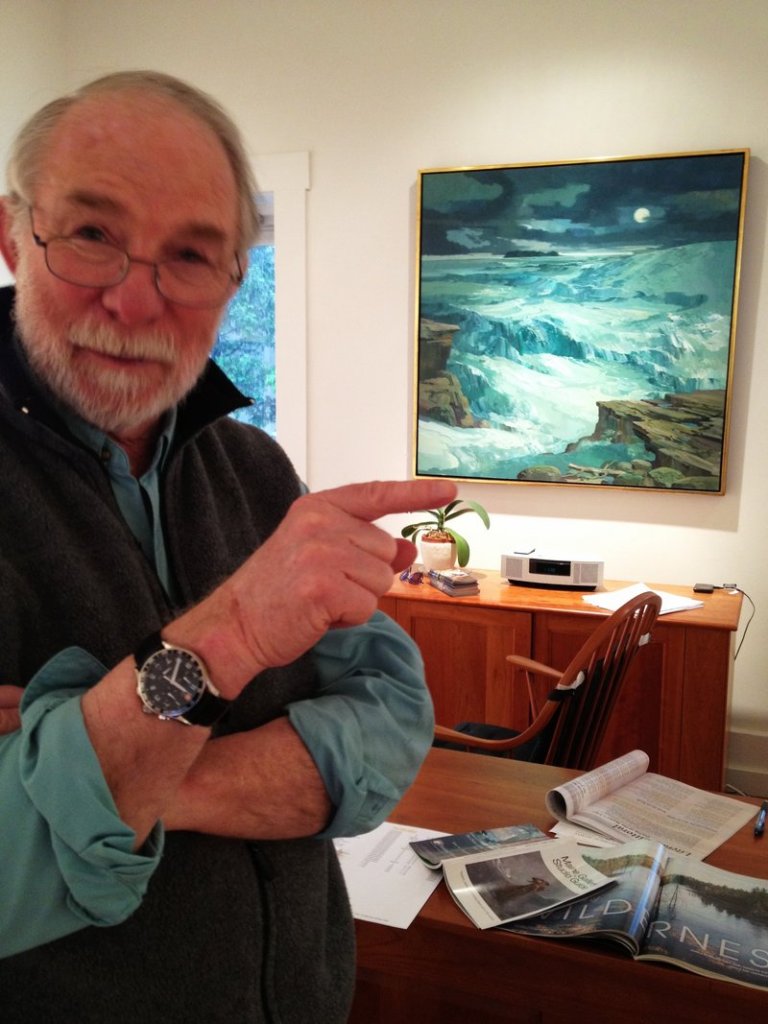 Tom Crotty of Frost Gully Gallery in Thomaston is showing paintings by Laurence Sisson.