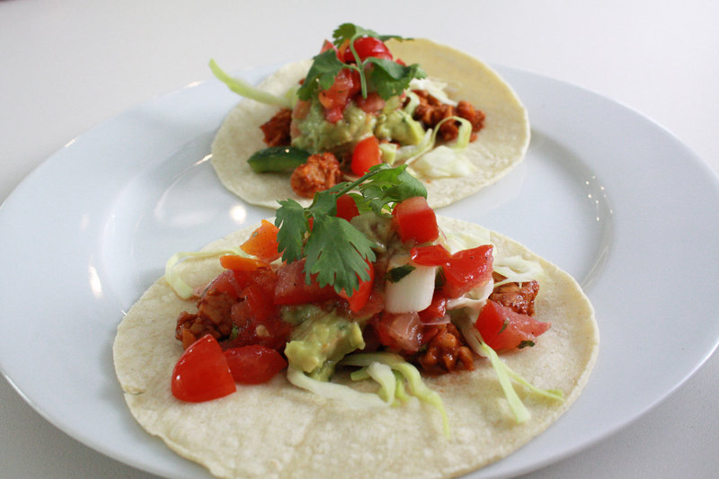 Vegan chef Terry Hope Romero's chorizo tempeh tacos.