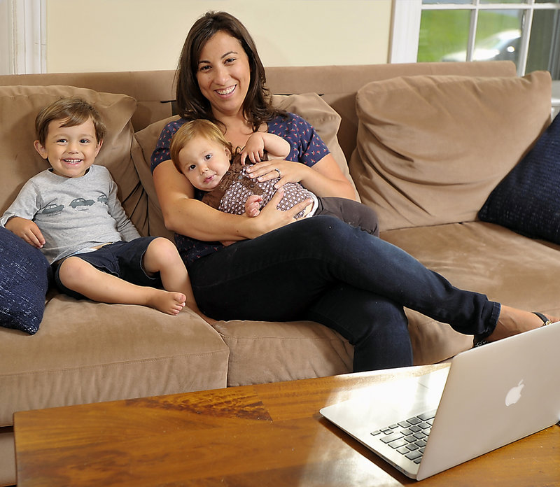 When Nicole Bradick has time off from Murray, Plumb & Murray, she sometimes works on her attorney contractor business at home – with children Luca, 2, and Noelle, 1.