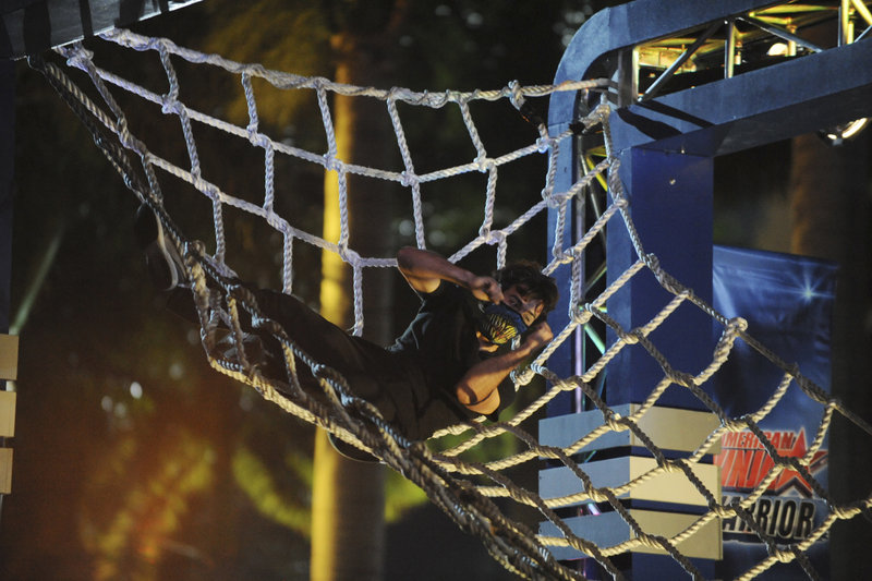 Jesse Villarreal of Westbrook is seen competing Monday night on the TV show “American Ninja Warrior” on NBC. He qualified for the show’s finals, which will begin airing July 8.