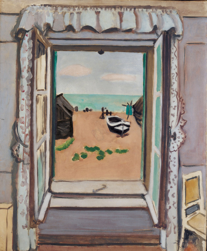 "Fenetre Ouverte Etretat (Open Window, Etreat)" by Henri Matisse, oil on canvas, 1920.