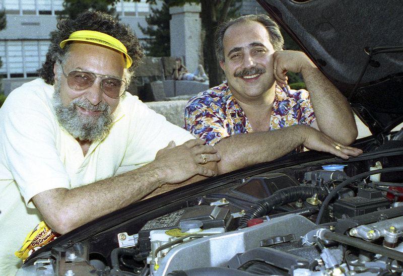 Brothers Tom, left, and Ray Magliozzi, seen in 1991, say they will stop making new episodes in September.