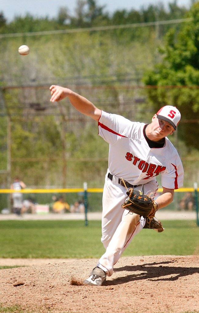 Ben Greenberg of Scarborough pitched a four-hit shutout and also collected three hits, including a triple.