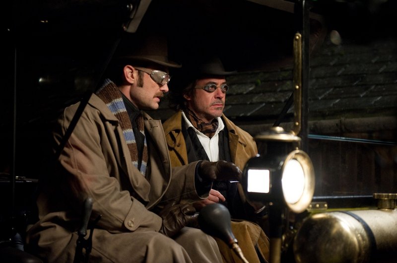 Jude Law, left, and Robert Downey Jr. in “Sherlock Holmes: A Game of Shadows.”