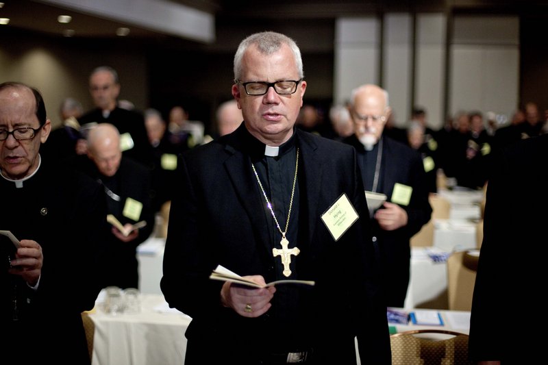 Donald Hying, a Wisconsin auxiliary bishop, and others at the Catholic bishops’ meeting in Atlanta are planning two weeks of rallies and prayer services to promote religious freedom.