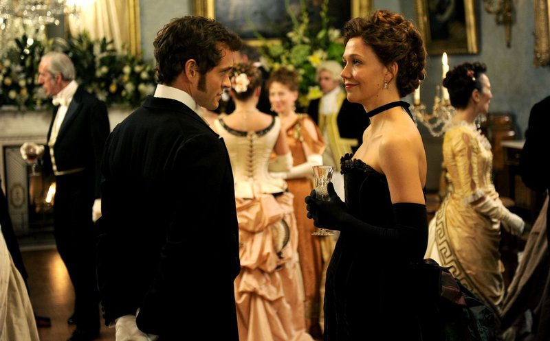 Hugh Dancy with Maggie Gyllenhaal, above, and Sheridan Smith, below, in “Hysteria.”