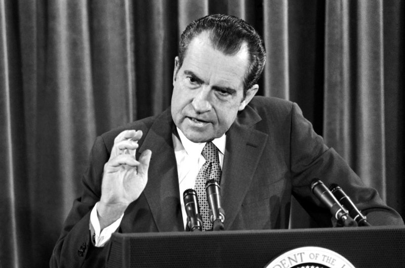 While there’s no evidence that President Nixon, above, knew beforehand of the plot to break in to Democratic headquarters at the Watergate office building, within days he was neck-deep in a conspiracy to hide the burglars’ ties to his campaign and the White House.